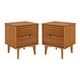 preview thumbnail 12 of 39, Middlebrook Mid-Century Solid Wood 2-Drawer Nightstand, Set of 2
