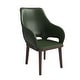 preview thumbnail 26 of 67, LeisureMod Vivara Leather Upholstered Dining Chair with Padded Seat - Mid-Century Arm Chair for Home Office Bar & Kitchen
