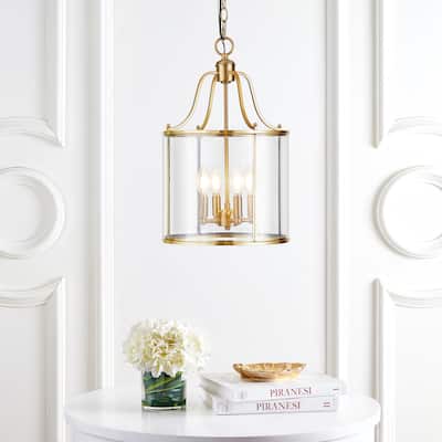 SAFAVIEH Lighting Sutton Adjustable 4-light Medium Brass Pendant - 13.375"x13.375"x22.5 - 94.5"