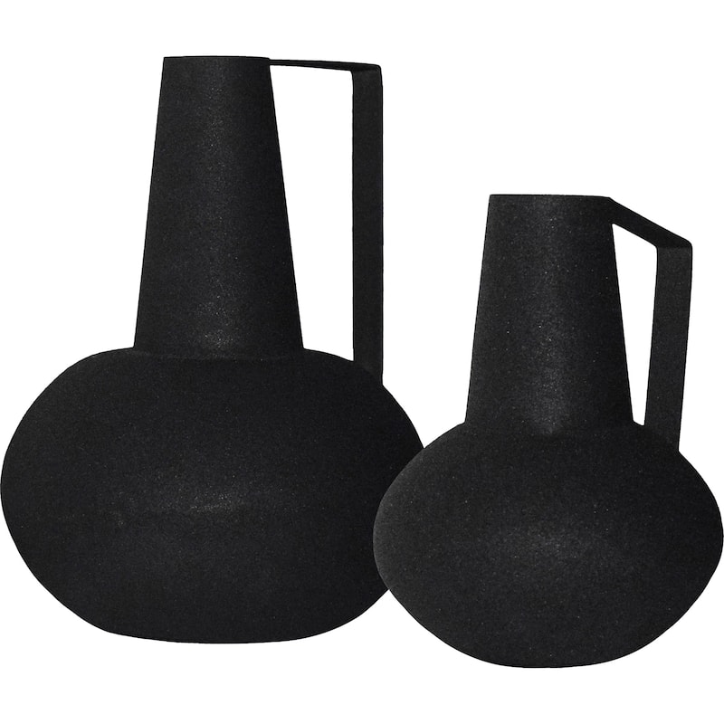 Renwil Monarda Indoor Iron Vase, Matte Black