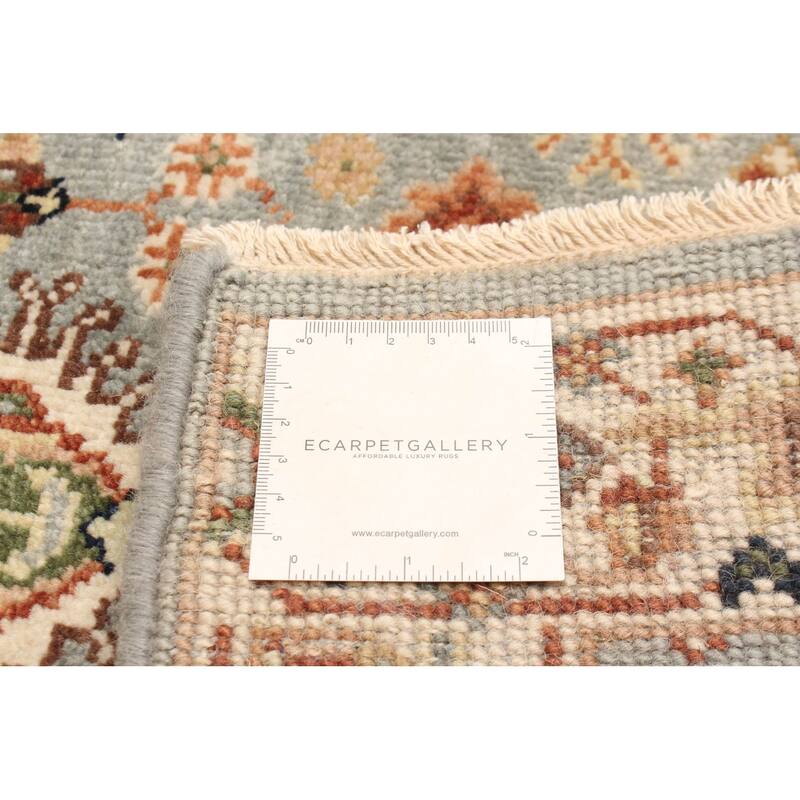 ECARPETGALLERY Hand-knotted Jules Sultane Light Blue Wool Rug - 2'7 x 12'2