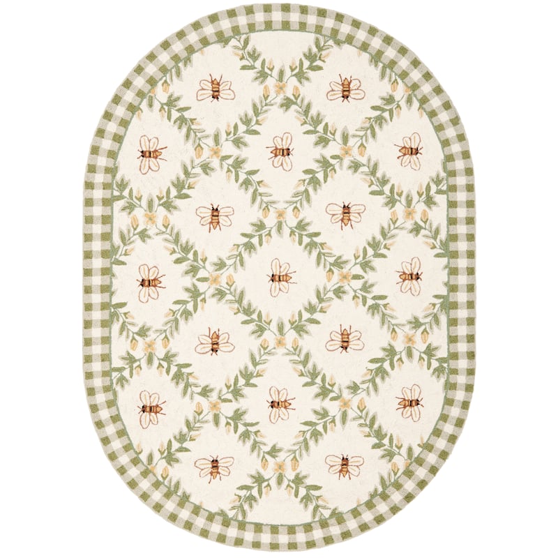 SAFAVIEH Handmade Chelsea Aubree French Country Trellis Wool Rug