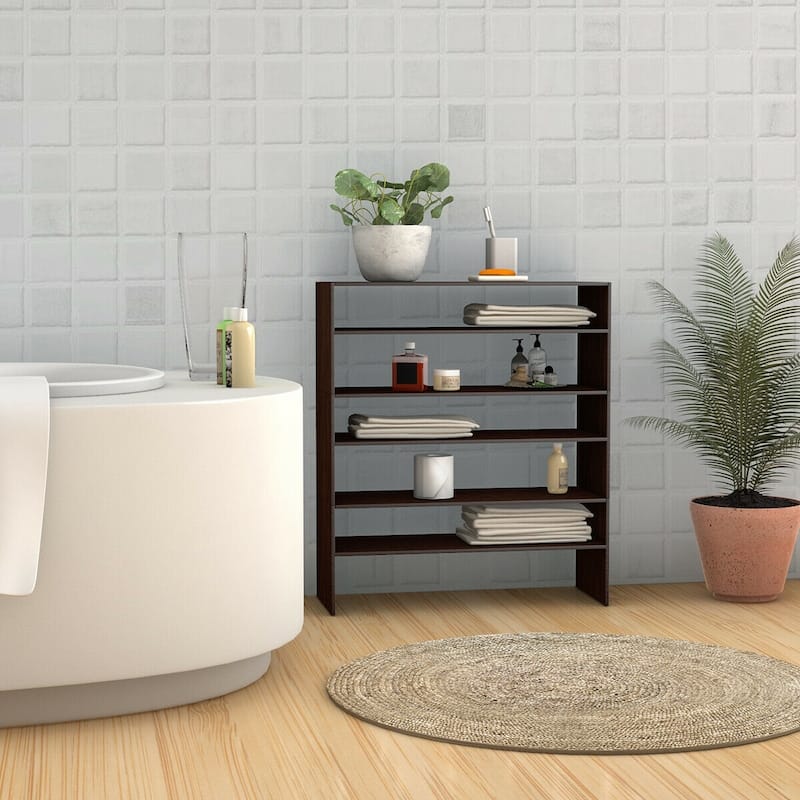 3-Piece Multipurpose MDF Stackable Storage Shoe Rack with 2-Tier Shelves for Hallway or Living Room - 31"x 12"x36" (L x W x H)
