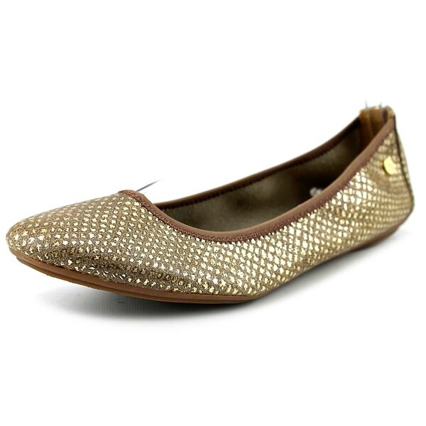 hush puppies chaste ballet flat black leather