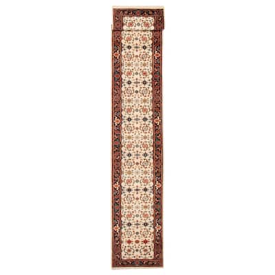 ECARPETGALLERY Hand-knotted Serapi Heritage Cream Wool Rug - 2'5 x 15'8