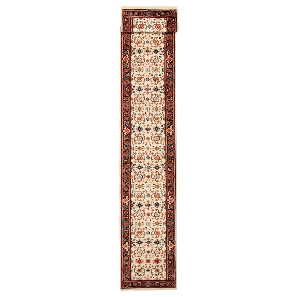 ECARPETGALLERY Hand-knotted Serapi Heritage Cream Wool Rug - 2'5 x 15'8