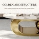 preview thumbnail 24 of 34, 51" Modern Pandora Oval Coffee Table with Glossy Sintered stone top, Luxury Coffee Table, Stainless Steel Legs for Livingroom