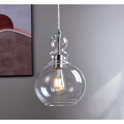 1 LT Pendant with Clear Glass Shade 75W BULB NOT INCLUDE