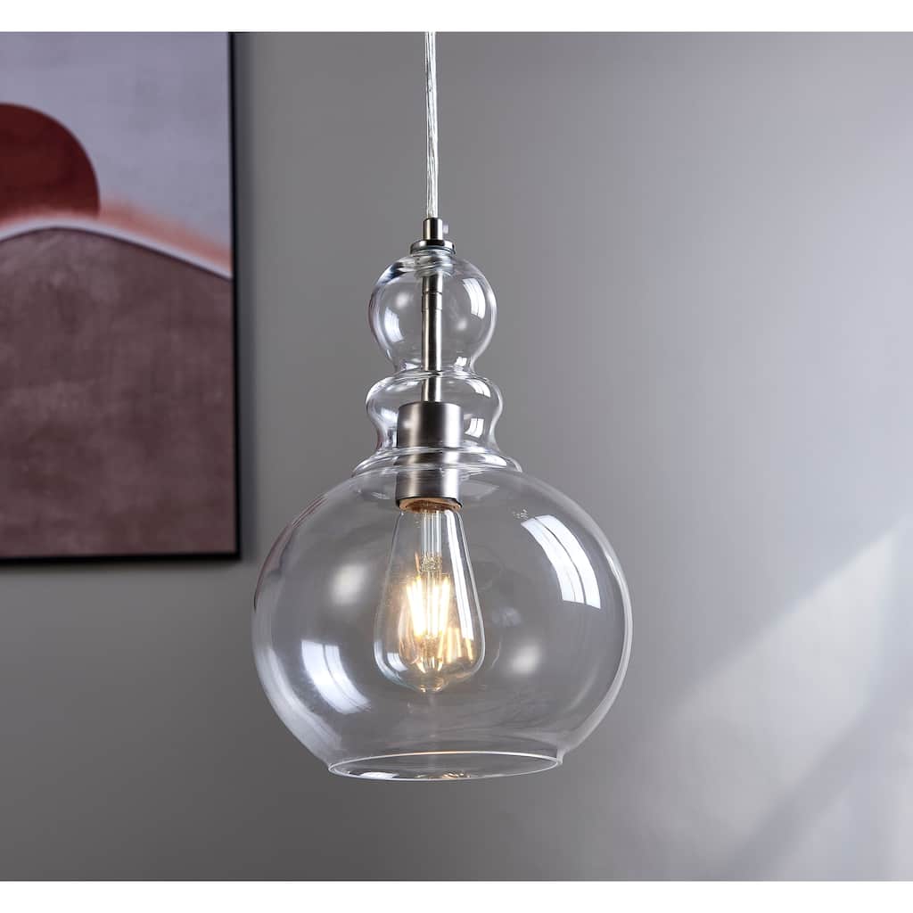 1 LT Pendant with Clear Glass Shade 75W BULB NOT INCLUDE