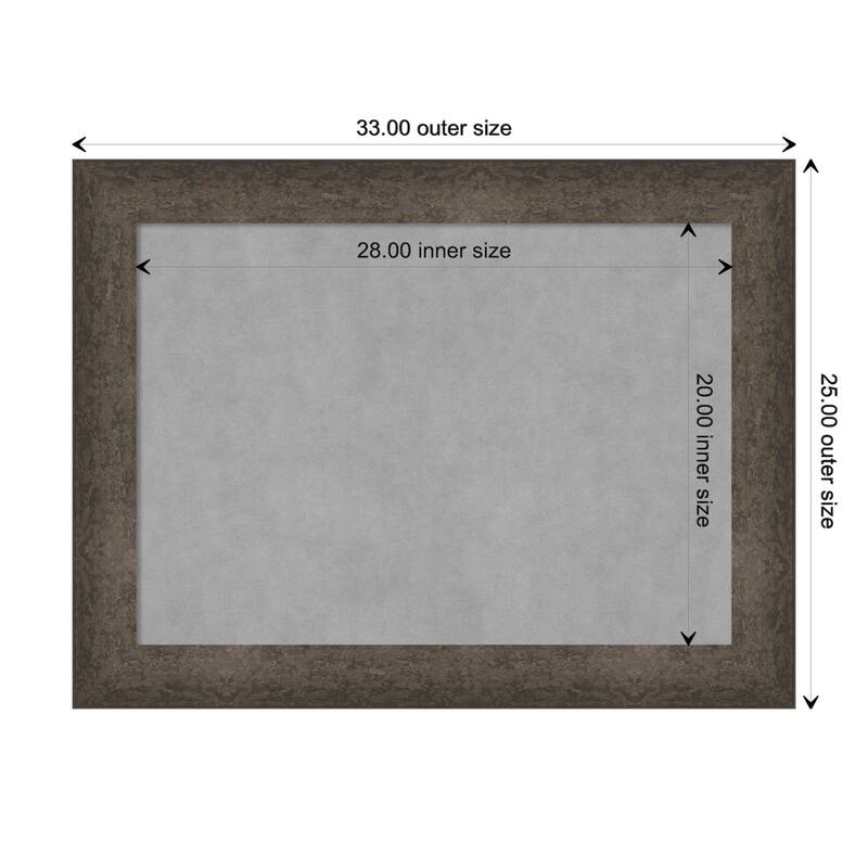 Amanti Art Dappled Light Bronze Framed Magnetic Board - Board Size 28x20