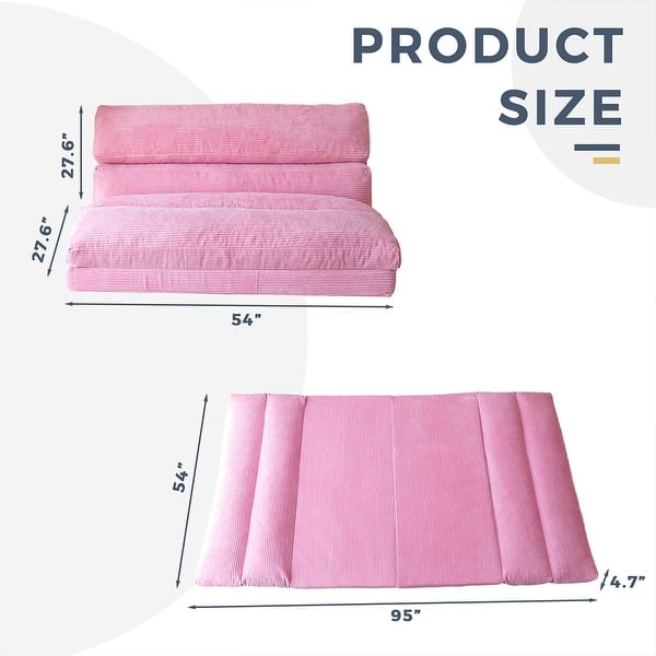 dimension image slide 13 of 26, Folding Sofa Bed,Sleeper Sofa Chair Bed Upholstered Sofa Couches
