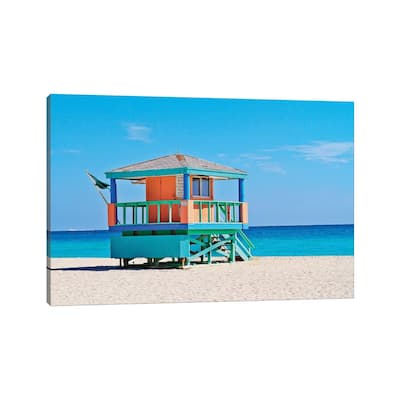 iCanvas "Ocean Drive Lifeguard House South Beach III" by Susanne Kremer Canvas Print