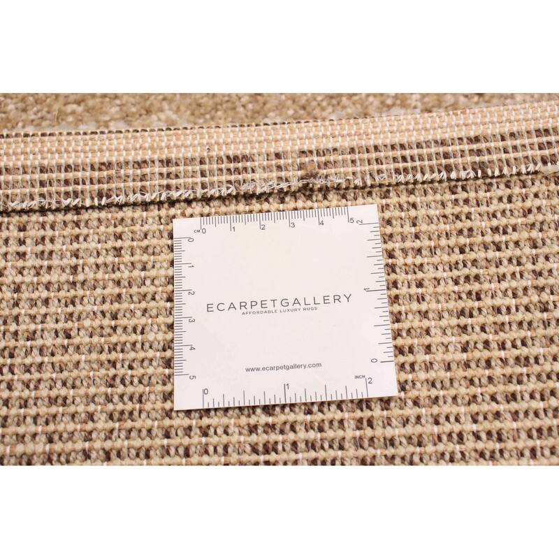 ECARPETGALLERY Machine Woven Lotus Mod Khaki Polypropylene Rug - 6'7 x 9'6