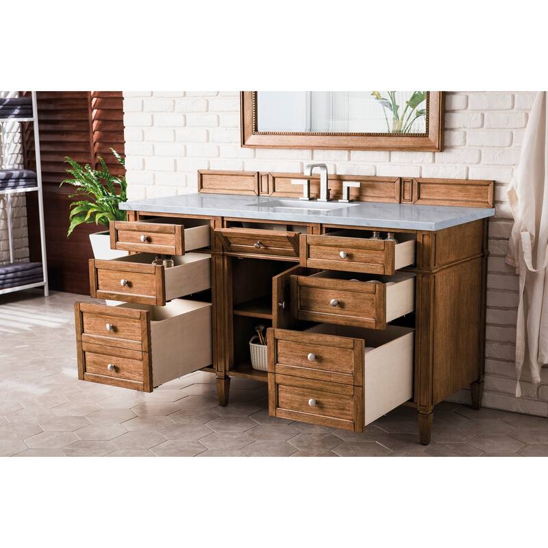 James Martin Vanities Brittany 60" Single Vanity, Saddle Brown