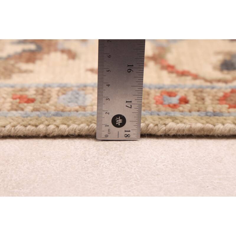 ECARPETGALLERY Hand-knotted Modern Oushak Olive Wool Rug - 5'2 x 7'10