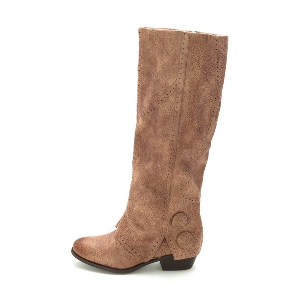 Not Rated Womens Bashful Fabric Almond Toe Knee High Cowboy Boots