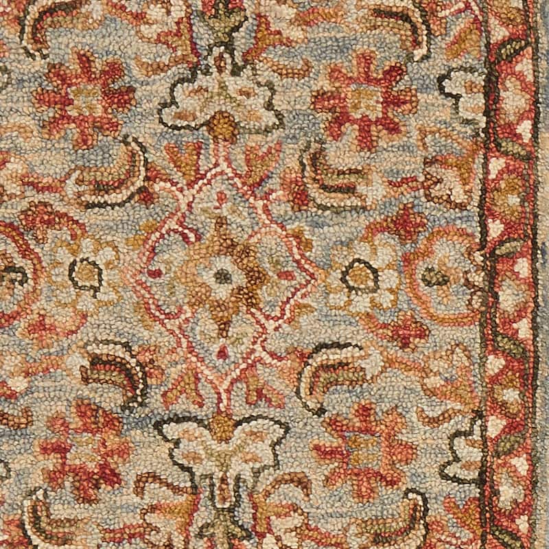 Alexander Home Madaline Traditional Floral Hand-Hooked 100% Wool Area Rug