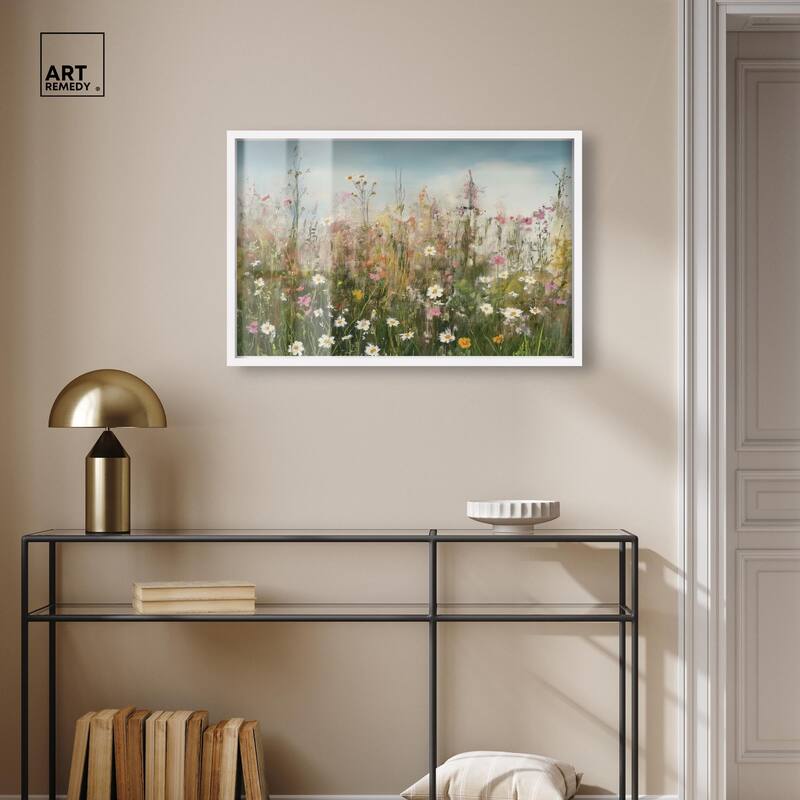 Glimmering Glade Garden I Shadowbox by Art Remedy