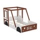 preview thumbnail 9 of 7, Car-shaped Frame Bed, Twin Size Toddler Floor Bed Fun Play Design Floor Bed Frame for Kids Boys Girls Low Profile Platform Bed