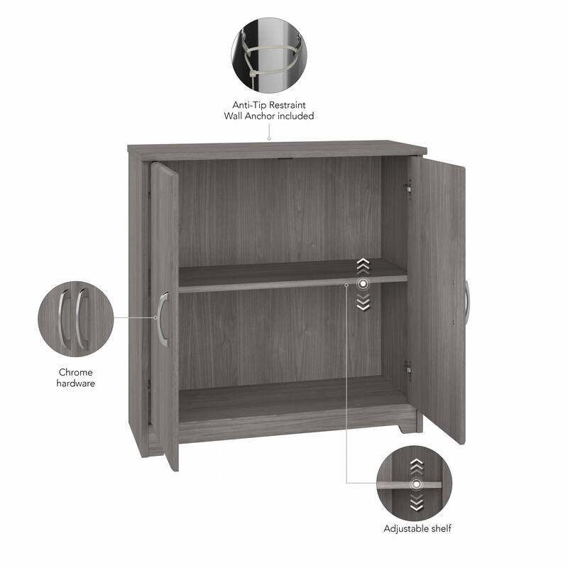 Bush Furniture Cabot Small Storage Cabinet with Doors