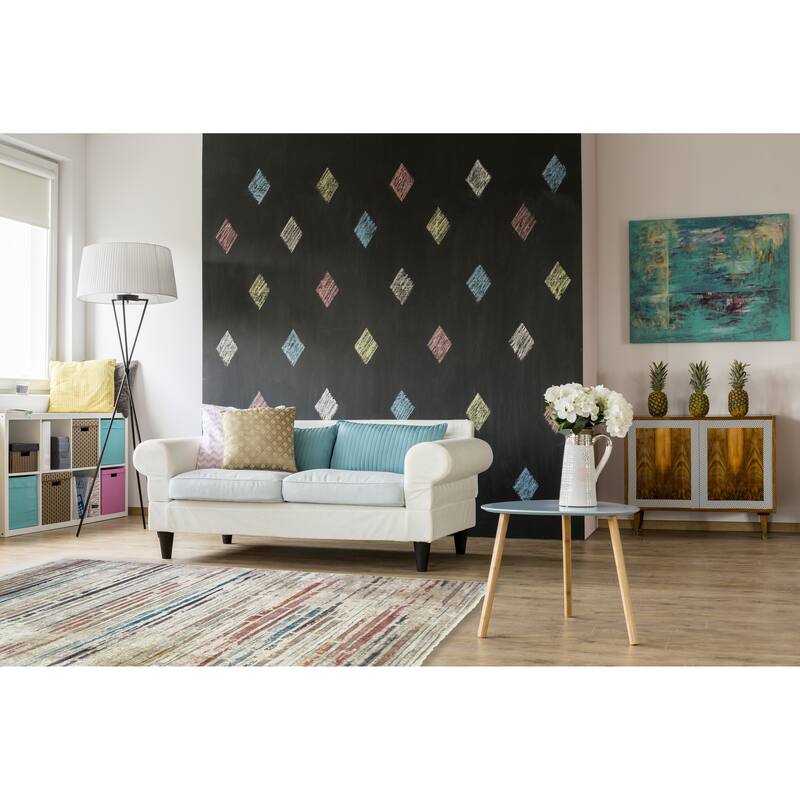 Oxford Hillcrest Multi Contemporary Striped Rug