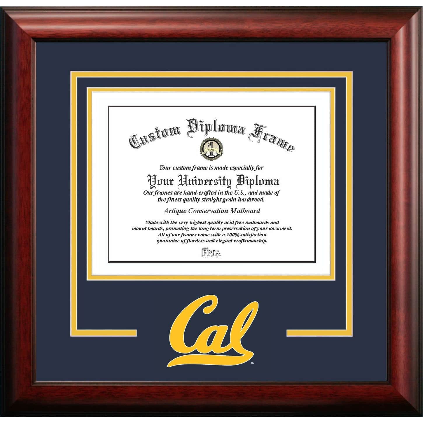 University of California, Berkeley 11w x 8.5h Spirit Diploma Frame - On