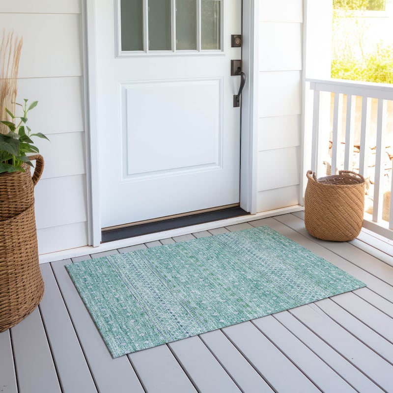 Machine Washable Indoor/ Outdoor Chantille Morrocan Boho Rug