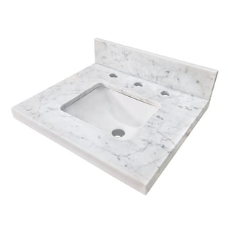 Kingston Brass KVPB1917M38SQ Fredrickson 19" Single Rectangular Marble