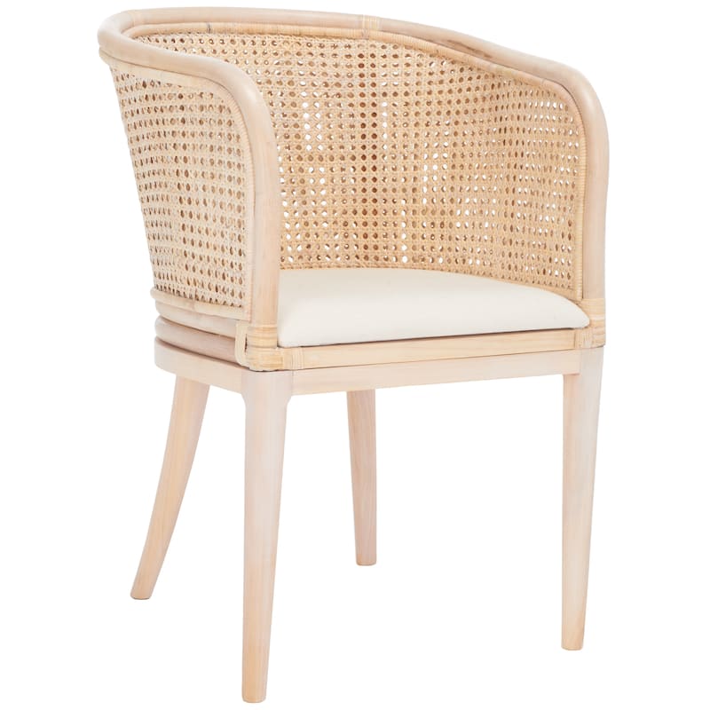 SAFAVIEH Vakina Arm Chair with Cushion - 23"W x 23.8"D x 32.5"H - 23Wx24Dx33H