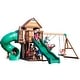preview thumbnail 1 of 12, Backyard Discovery Cedar Cove Cedar Wood Swing Set, Slides, Clubhouse - 18'4" x 15'3" Brown - Swing Set - 18'4" x 15'3" - Kids