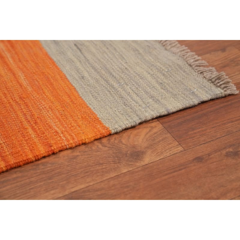Hand Woven Southwestern Wool Grey Geometric Area Rug - 11' 10'' X 9' 4''