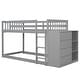 preview thumbnail 22 of 25, Twin over Twin Bunk Bed with 4 Drawers and 3 Shelves
