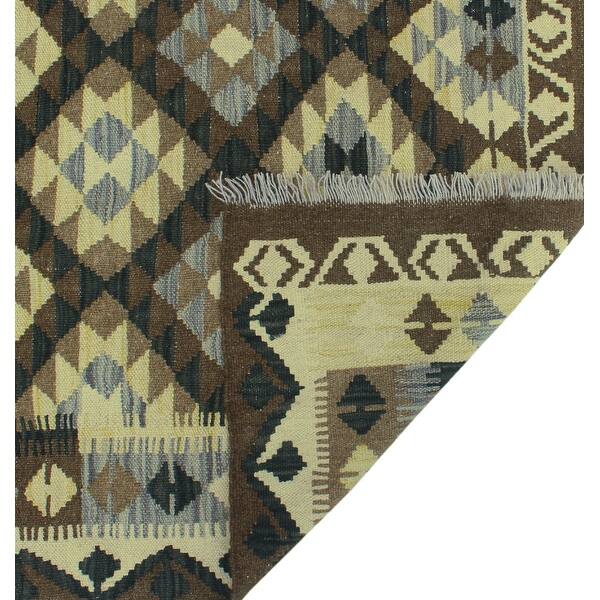 3'3 x 5'1 Noori Rug Sangat Kilim Latifa Brown/Ivory Rug 3'3 x 5'1 Noori Rug Sangat Kilim Latifa Brown/Ivory Rug