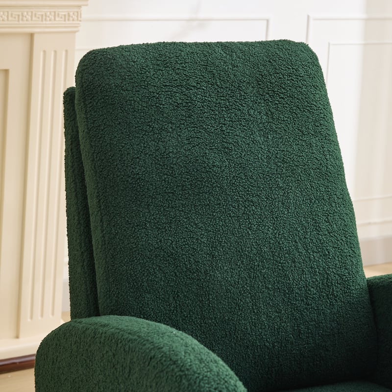27.2"W Upholstered Rocking Accent Armchair with Side Pocket