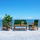 preview thumbnail 5 of 117, SAFAVIEH Fontana 4-piece Acacia Solid Wood Outdoor Conversation Patio Set