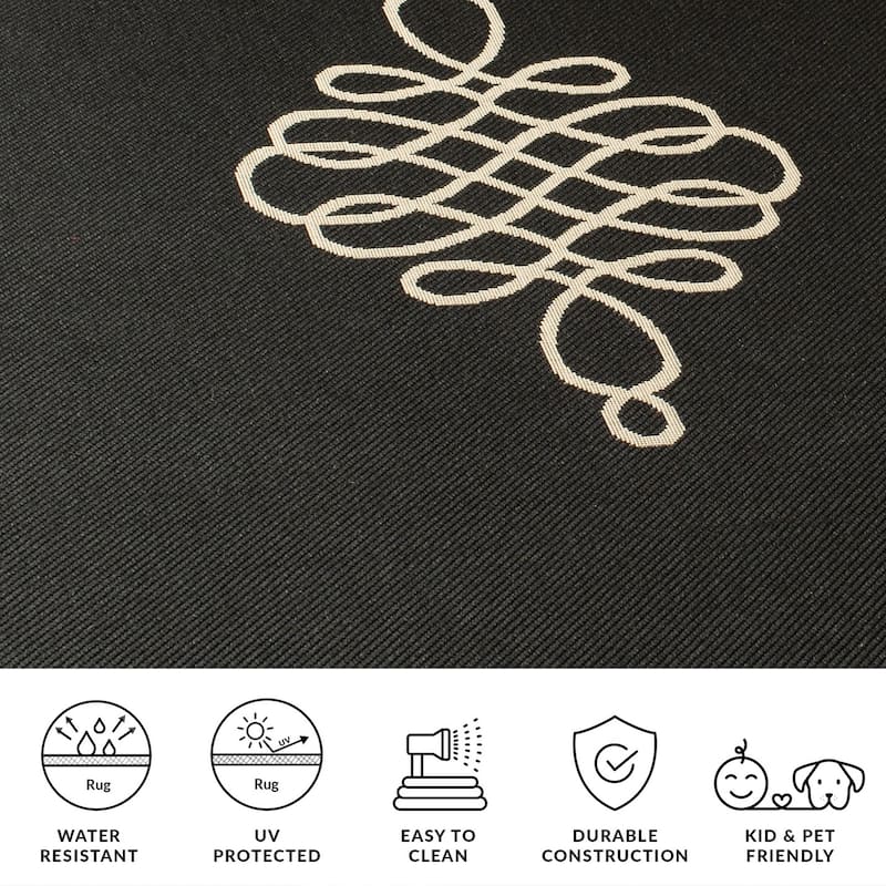 SAFAVIEH Courtyard Vasudha Indoor/ Outdoor Waterproof Patio Backyard Rug