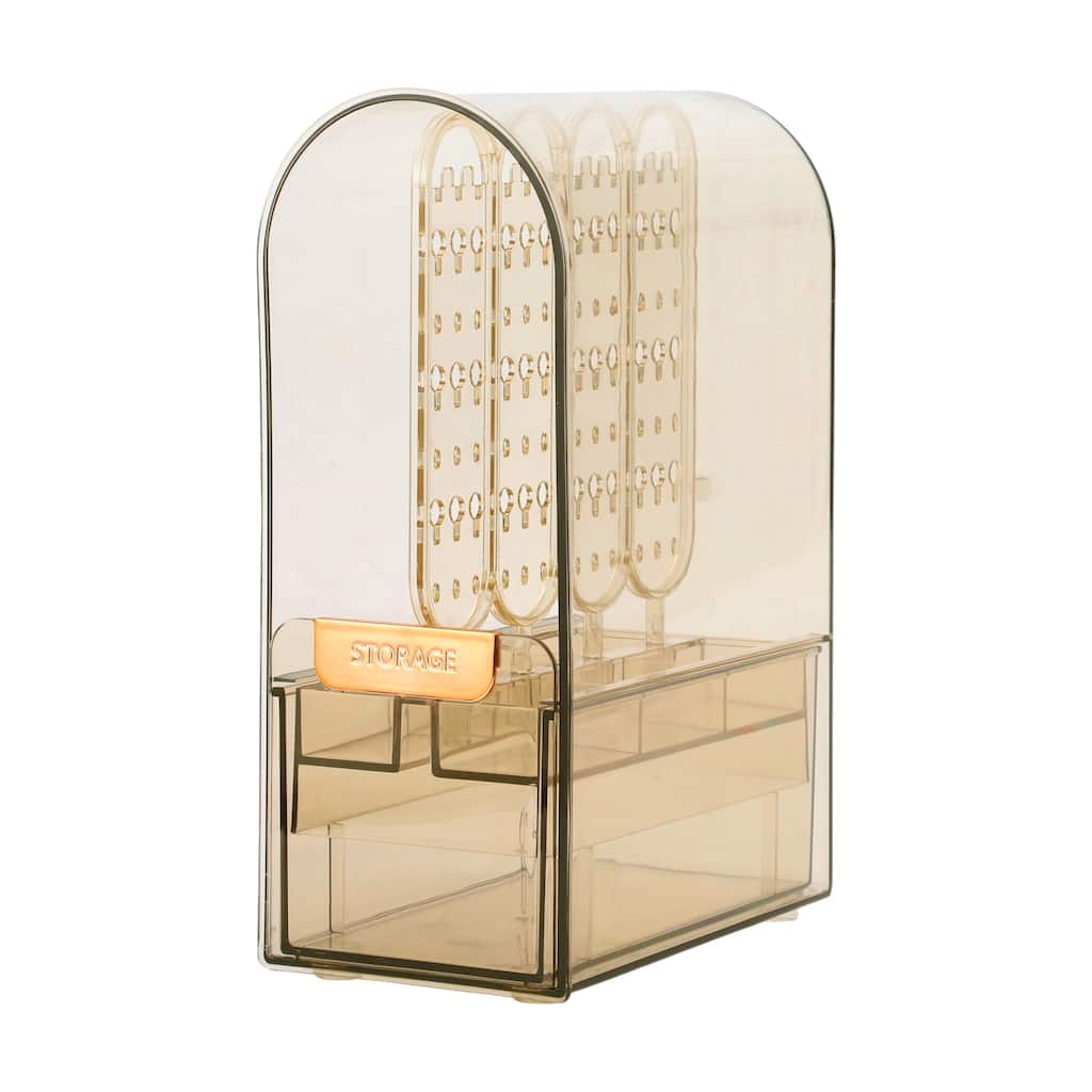 Makeup Organizer Skincare Organizers Cosmetic Display Cases for Lotions Brown - 8.19"x6.69"x3.23"