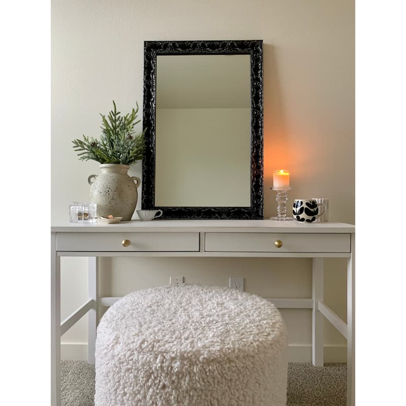 Frame My Mirror Antique Satin Nickel Wall Mirror, Maricopa Design