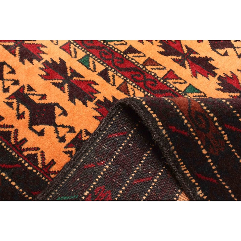 ECARPETGALLERY Hand-knotted Teimani Orange Wool Rug - 2'8 x 4'6