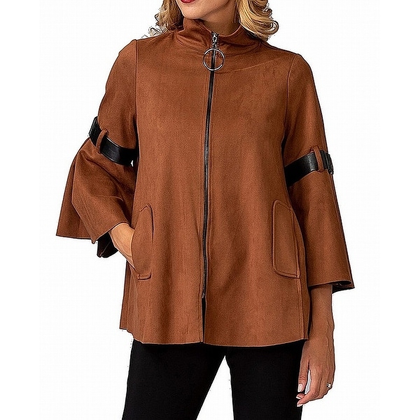 Joseph Rikkoff Women's Jacket Brown Size 16 Bell Sleeve Faux Suede. Opens flyout.