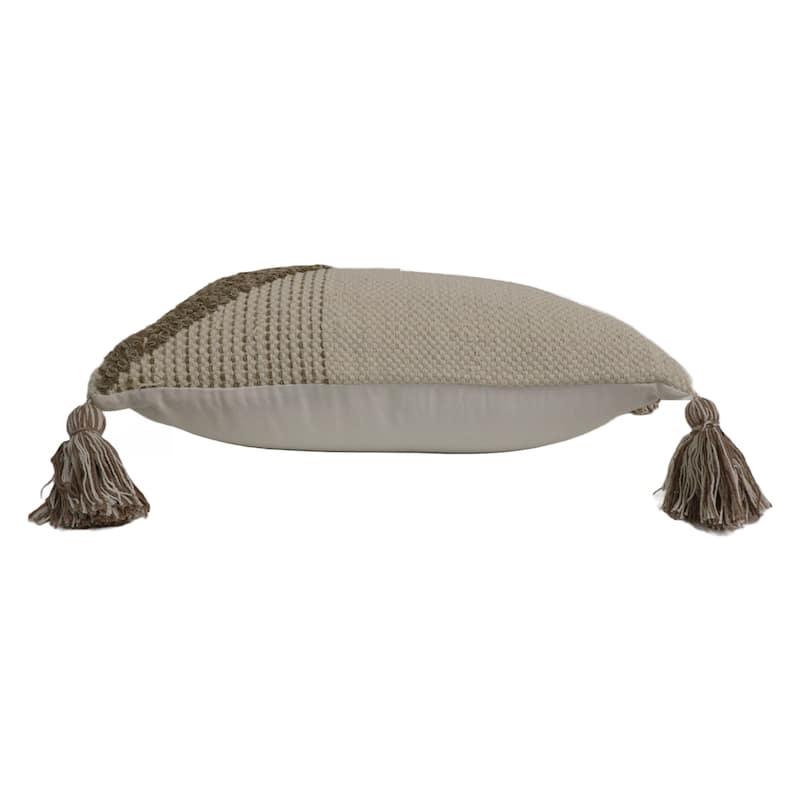 Home&Manor Riccione Wool & Cotton Designer Throw Pillow