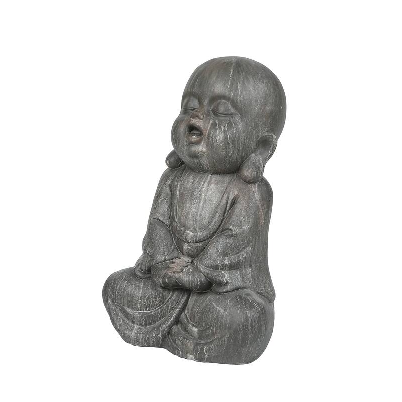 Meditating Buddha Monk Garden Statue