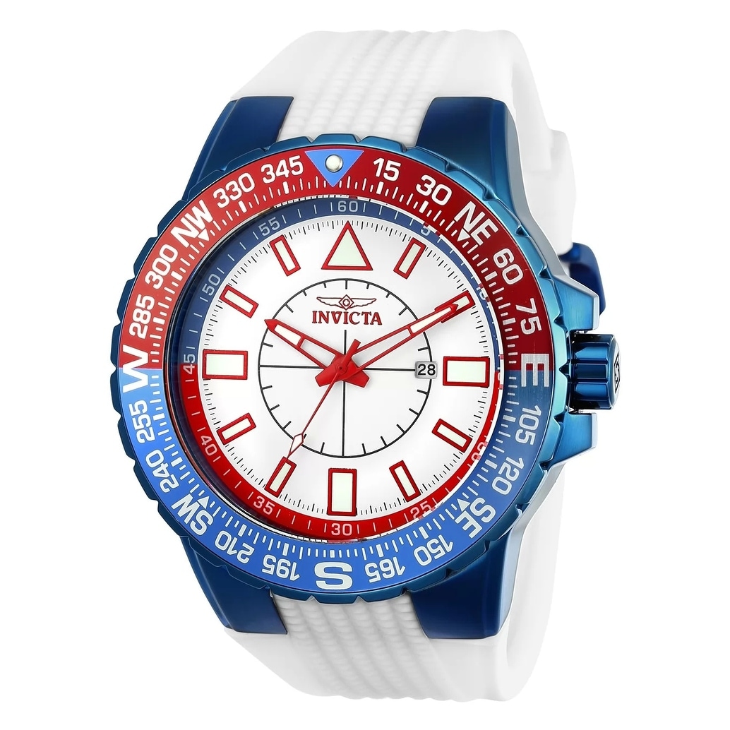 Invicta Men's 23997 Aviator Quartz 3 Hand White Dial Watch