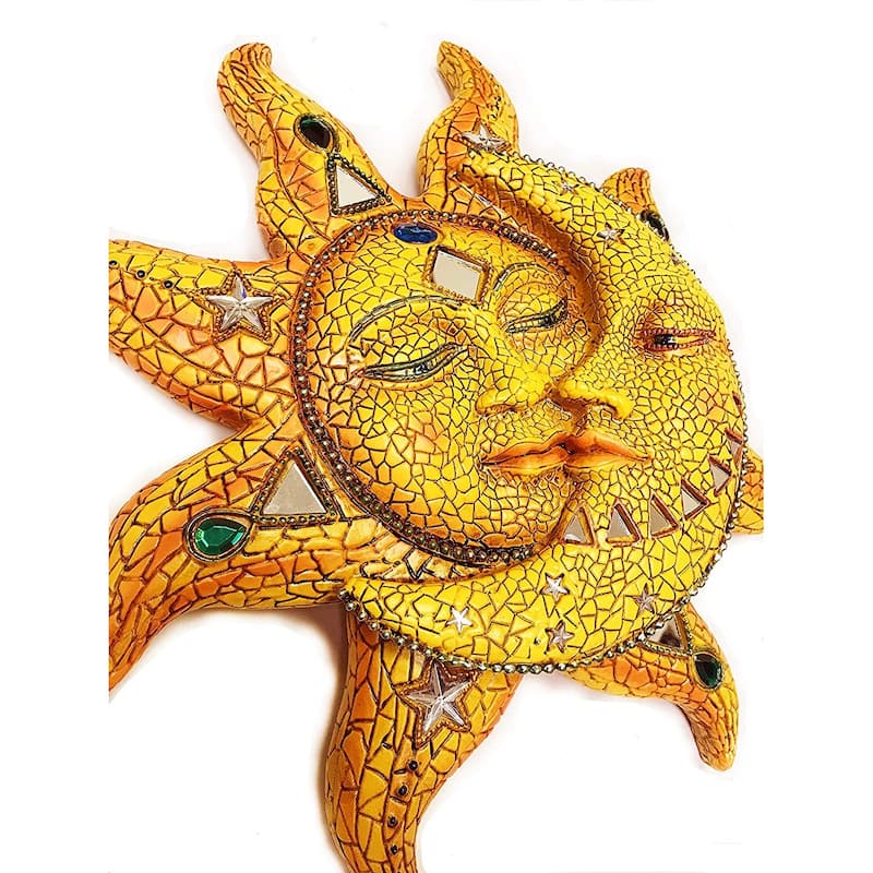 Q-Max Mosaic Sun and Moon Wall Decor