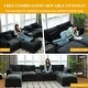 preview thumbnail 18 of 19, GDFStudio - Rei 144" U-Shaped Comfy Fluffy Chenille Modular Sofa with Movable Ottoman & Storage