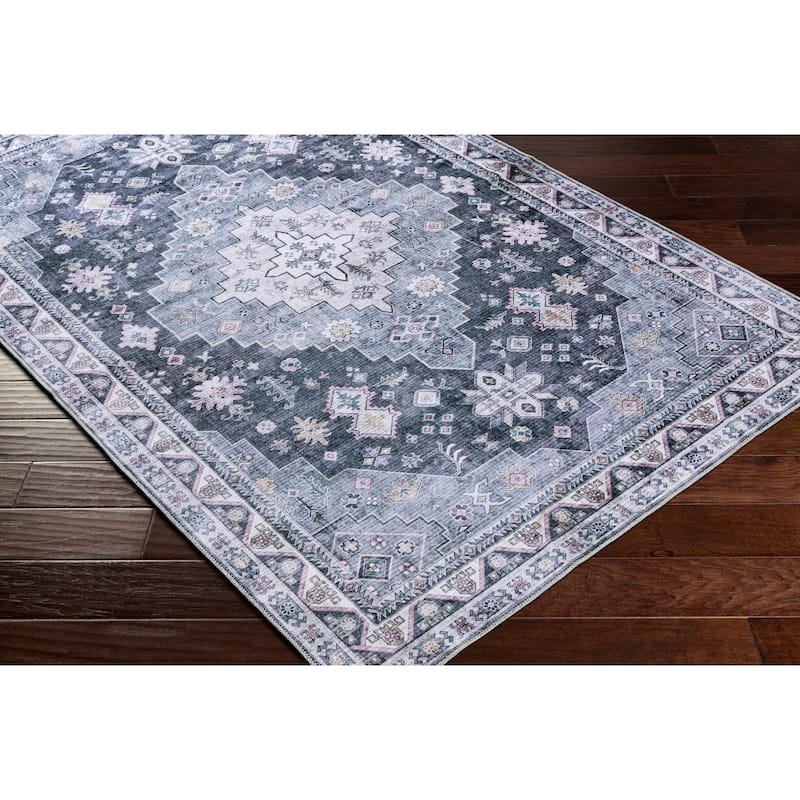 Livabliss Venkata Traditional Medallion Machine Washable Area Rug