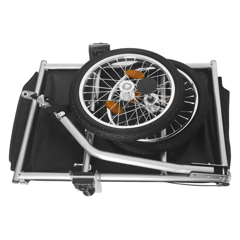 88 lbs Capacity Heavy-Duty Bike Cargo Trailer with Removable Waterproof Cover, 16" All-Terrain Wheels & Foldable Design