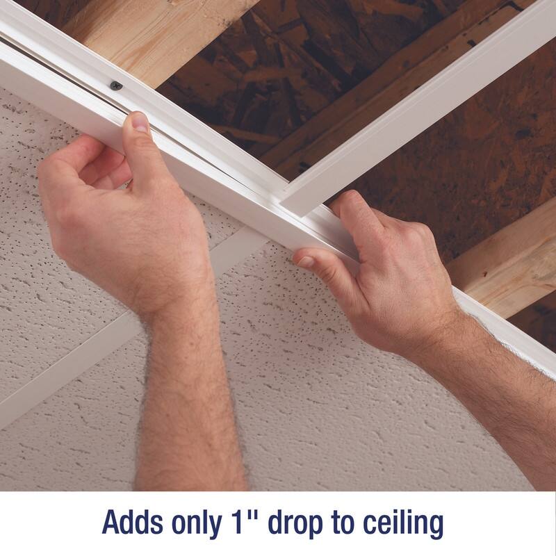 CeilingMAX 100 sq. ft. Crosshatch Silver Surface Mount Grid Kit