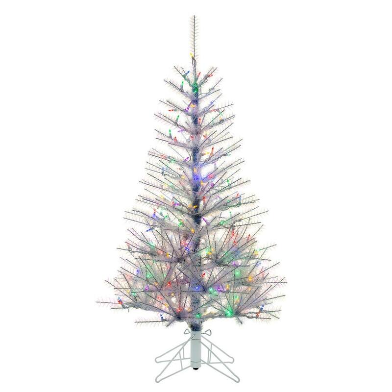 Kurt Adler 4.5-Foot Pre-Lit Multi-LED Glistening Pine Tree - Green