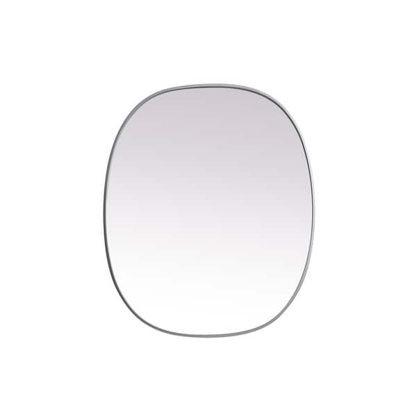 slide 2 of 11, Elegant Lighting MR2B3036 Brynn 30" W x 36" H Modern Oval Bathroom Silver